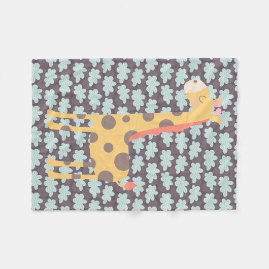 Giraffe und Wolken Fleecedecke (Vorderseite (Horizontal))
