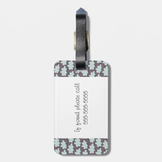 Giraffe und Wolken Gepäckanhänger (Rückseite vertikal)