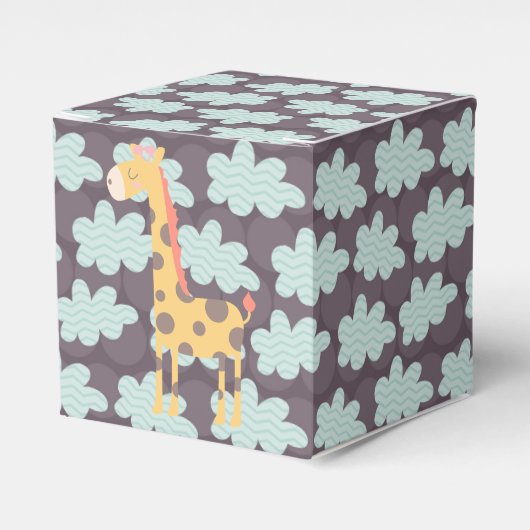 Giraffe und Wolken Geschenkschachtel (Vorderseite)