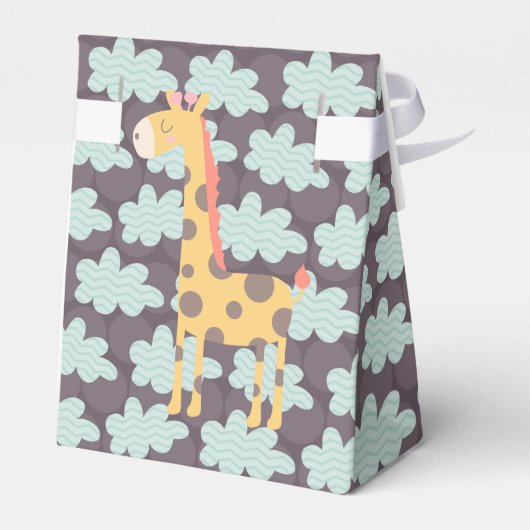 Giraffe und Wolken Geschenkschachtel (Rückseite)