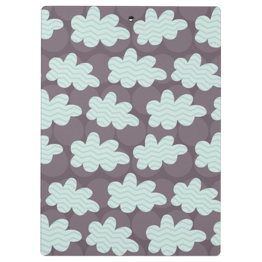 Giraffe und Wolken Klemmbrett (Rückseite)