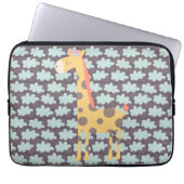 Giraffe und Wolken Laptopschutzhülle (Vorderseite)