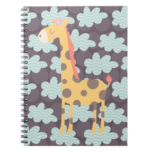 Giraffe und Wolken Notizblock (Vorderseite)