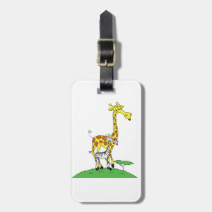 Giraffe Und Zebra-Gepäckanhänger Gepäckanhänger