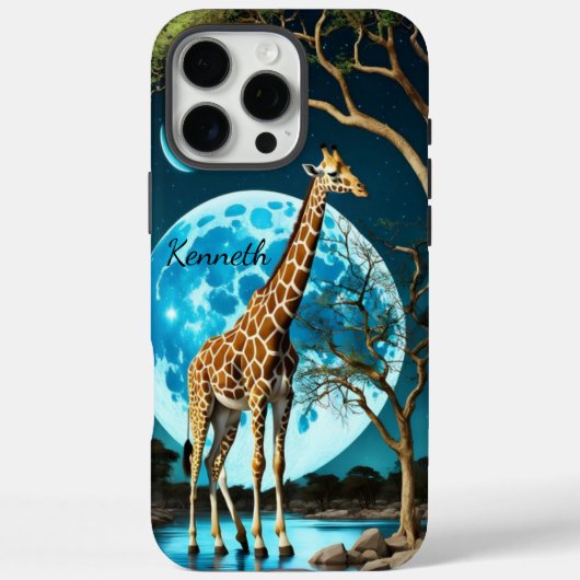Giraffe Under Blue Moon Case-Mate iPhone Hülle (Rückseite)