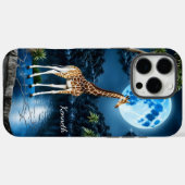 Giraffe unter einem blauen Mond Case-Mate iPhone Hülle (Rückseite (Horizontal))