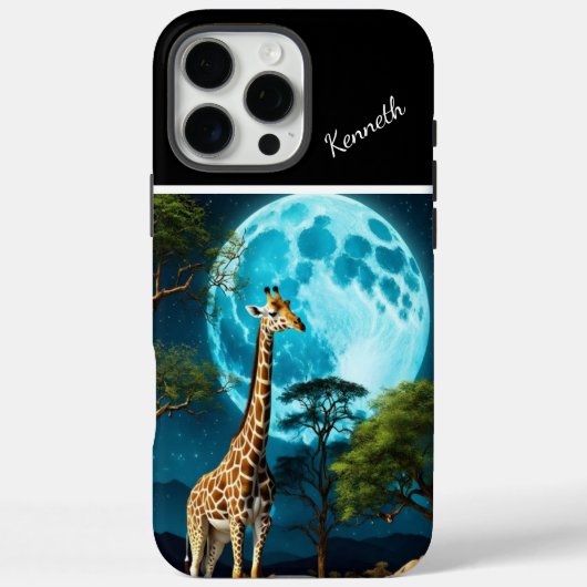 Giraffe unter Mondlicht Case-Mate iPhone Hülle (Rückseite)
