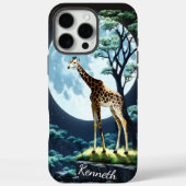 Giraffe unter Vollmond Case-Mate iPhone Hülle (Rückseite)