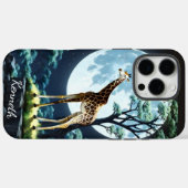 Giraffe unter Vollmond Case-Mate iPhone Hülle (Rückseite (Horizontal))