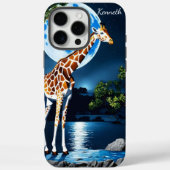 Giraffe unter Vollmond Case-Mate iPhone Hülle (Rückseite)