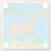 Giraffe - Untersetzer aus Glas (Rückseite)