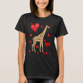 Giraffe Valentine s Day heart Animals T-Shirt (Vorderseite)