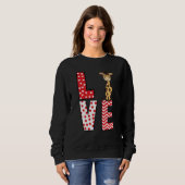 Giraffe Valentines Day Love Valentine Cute Hearts Sweatshirt (Vorne ganz)