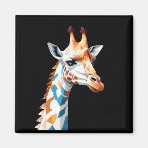Giraffe Vector Art mit lebhaften Farben Magnet