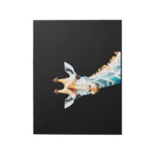 Giraffe Vector Art mit lebhaften Farben Notizblock (Rotiert)