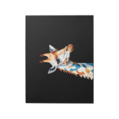 Giraffe Vector Art mit lebhaften Farben Notizblock (Rotiert)