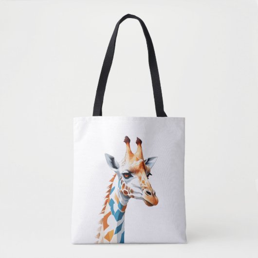 Giraffe Vector Art mit lebhaften Farben Tasche (Vorderseite)