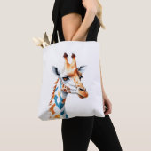 Giraffe Vector Art mit lebhaften Farben Tasche (Von Nahem)
