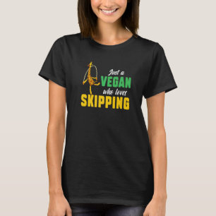 Giraffe Veganer, der Springseil springen liebt T-Shirt
