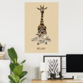 Giraffe vermitteln poster (Heimbüro)