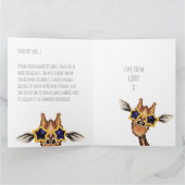 Giraffe Vielen Dank, dass Sie die Grußkarte abgele Karte (Innenseite)