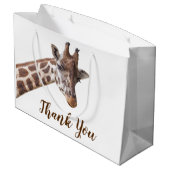 Giraffe Vielen Dank Große Geschenktüte (Rückseite Schrägansicht)