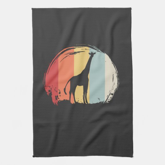 Giraffe Vintag Geschirrtuch (Vertikal)