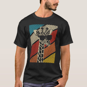 Giraffe Vintag Giraffe Sonnenbrille Tier T-Shirt