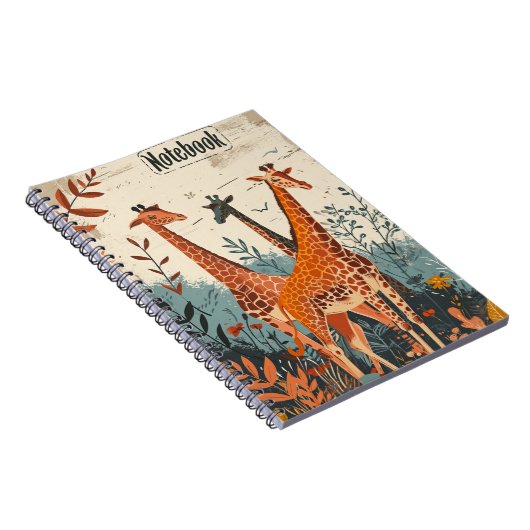 Giraffe Vintag Notizblock (Rechte Seite)