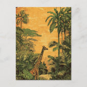 Giraffe Vintag Postkarte (Vorderseite)