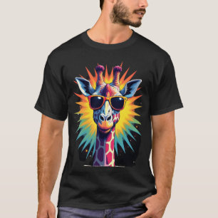 Giraffe Vintage-Sonnenbrille Lustiges Afrikanische T-Shirt