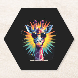 Giraffe Vintage-Sonnenbrille Lustiges Afrikanische Untersetzer