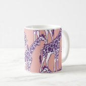 Giraffe Vintage Spots Safari Illustration Kaffeetasse (VorderseiteRechts)