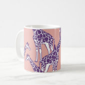 Giraffe Vintage Spots Safari Illustration Kaffeetasse (Vorderseite Links)
