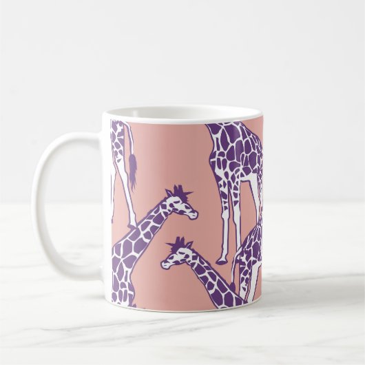 Giraffe Vintage Spots Safari Illustration Kaffeetasse (Links)