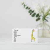 Giraffe Visitenkarte (Stehend Vorderseite)