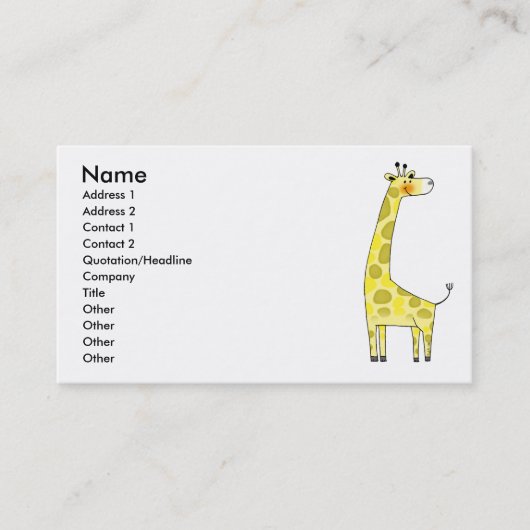 Giraffe Visitenkarte (Vorderseite)