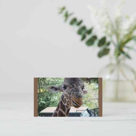 Giraffe-Visitenkarten Visitenkarte (Stehend Vorderseite)