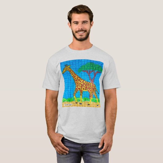 Giraffe (vivid) - T - Shirt für Männer (Vorne ganz)