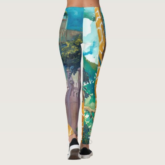 Giraffe (voll) leggings (Rückseite)