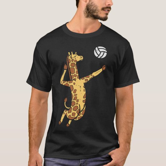 Giraffe Volleyball Spike Serve Player Classic T-Sh T-Shirt (Vorderseite)