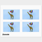 Giraffe von Balloons Rechteckiger Aufkleber (Blatt)