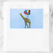 Giraffe von Balloons Rechteckiger Aufkleber (Tasche)