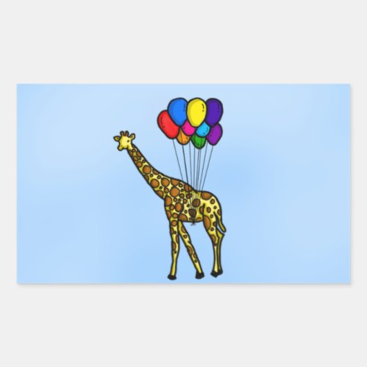 Giraffe von Balloons Rechteckiger Aufkleber (Vorderseite)
