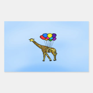 Giraffe von Balloons Rechteckiger Aufkleber