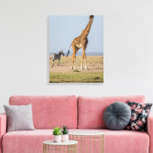 Giraffe von Waterhole Leinwanddruck (Insitu (Wohnzimmer))