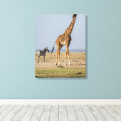 Giraffe von Waterhole Leinwanddruck (Insitu (Holzboden))