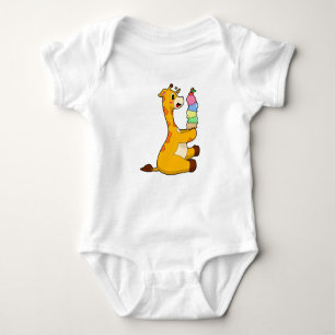 Giraffe Waffeleis Baby Strampler