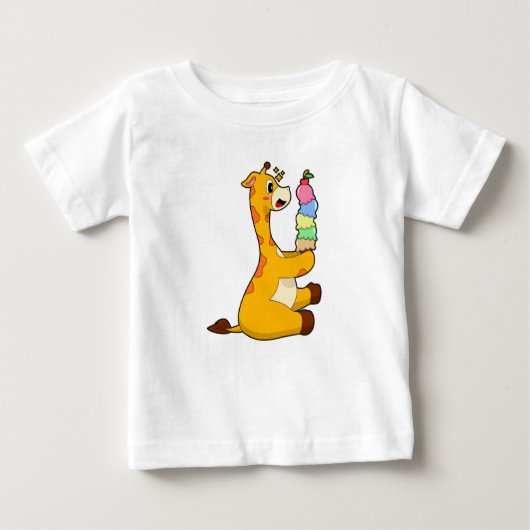 Giraffe Waffeleis Baby T-shirt (Vorderseite)
