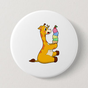 Giraffe Waffeleis Button